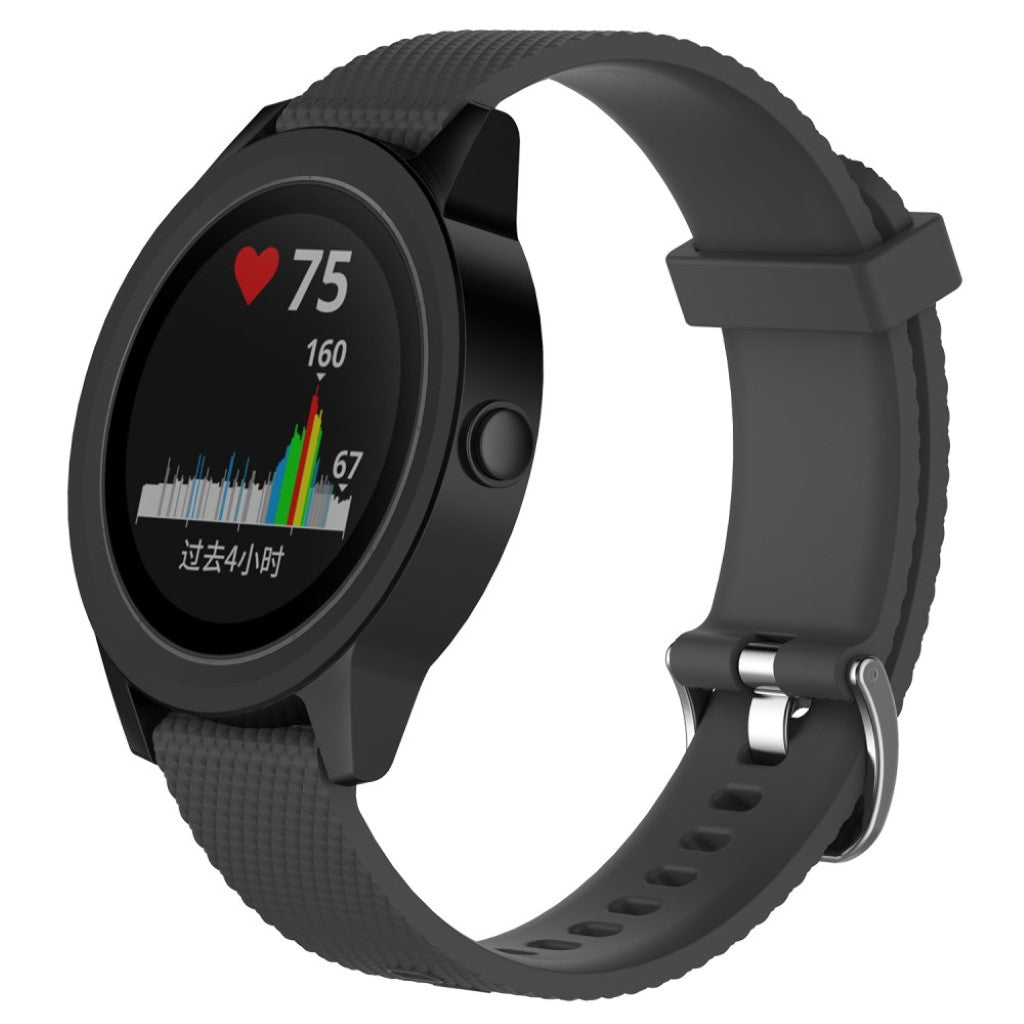 Mega fantastisk Garmin Vivomove HR Silikone Rem - Sølv#serie_8