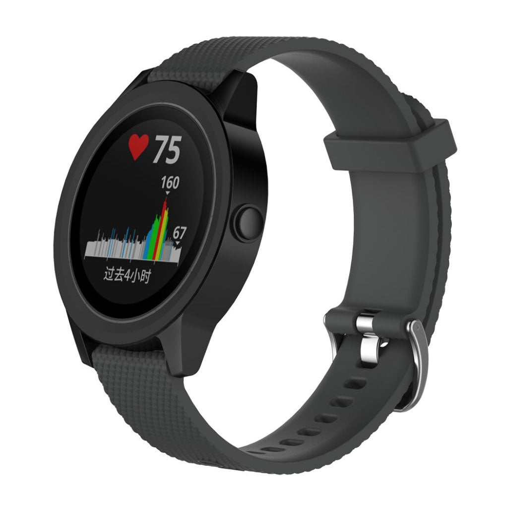 Mega fantastisk Garmin Vivomove HR Silikone Rem - Sølv#serie_8