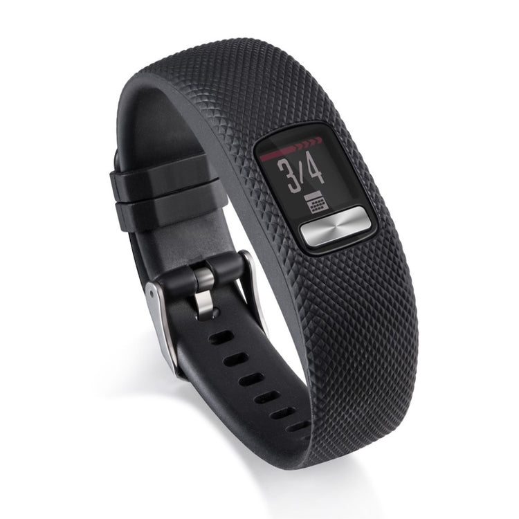 Mega hårdfør Garmin Vivofit 4 Silikone Rem - Sort#serie_10