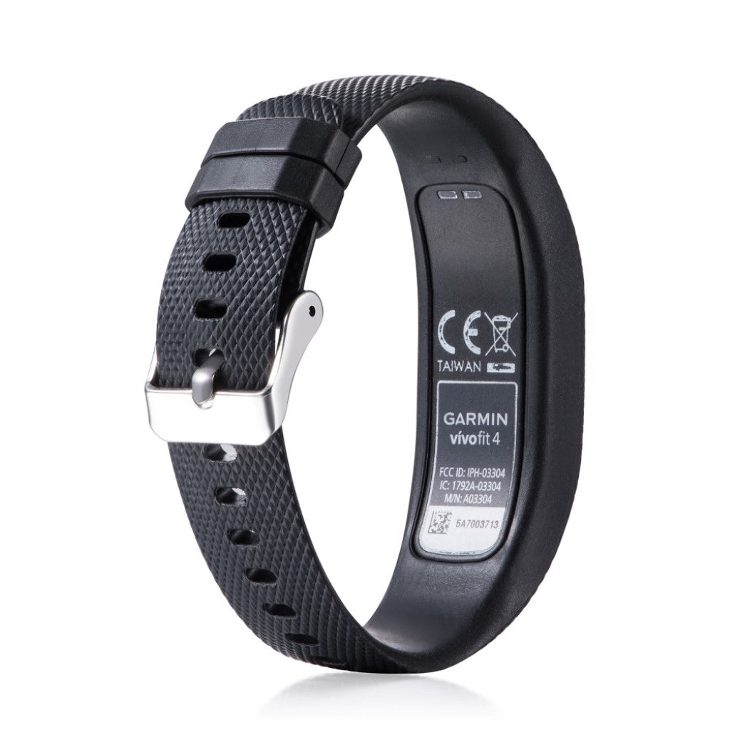 Mega hårdfør Garmin Vivofit 4 Silikone Rem - Sort#serie_10