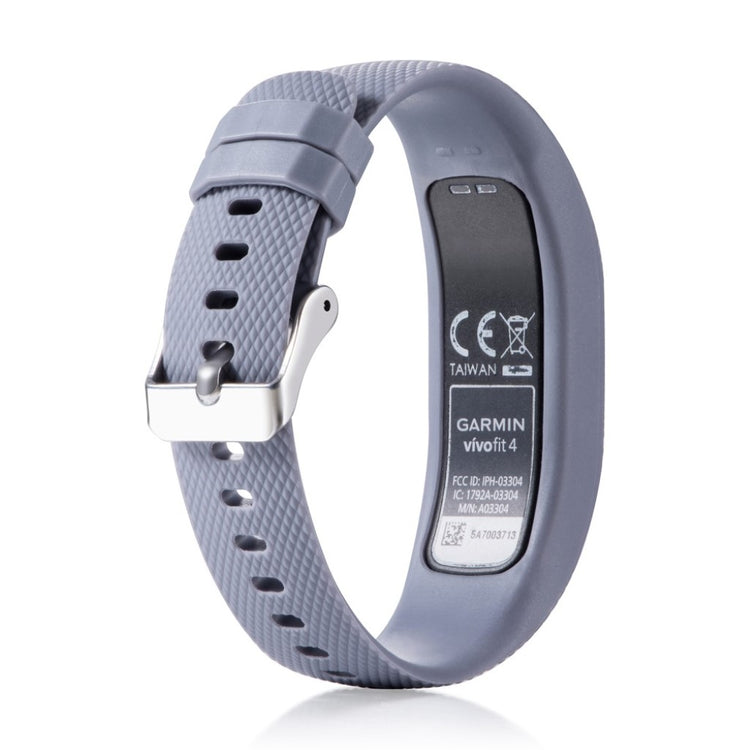Mega hårdfør Garmin Vivofit 4 Silikone Rem - Sølv#serie_8
