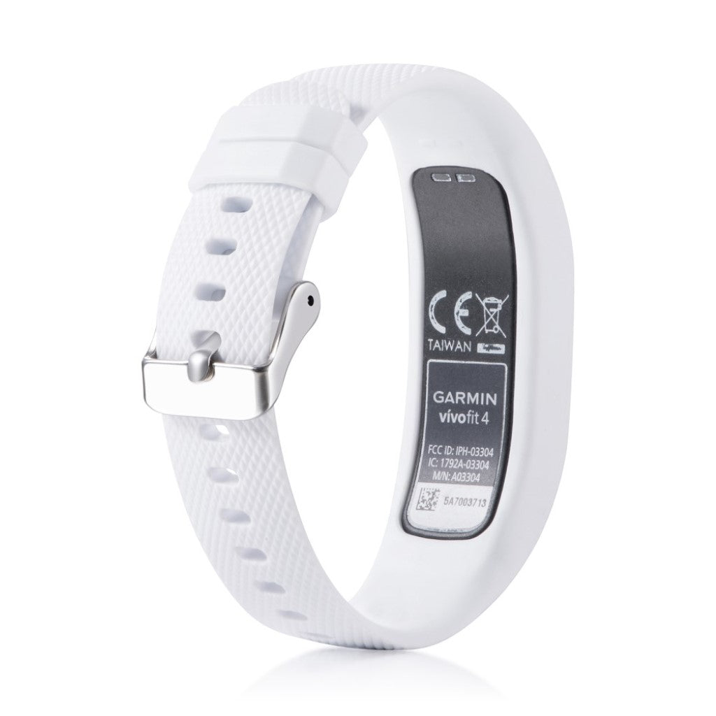 Mega hårdfør Garmin Vivofit 4 Silikone Rem - Hvid#serie_9