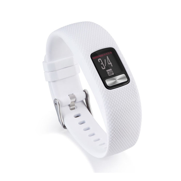 Mega hårdfør Garmin Vivofit 4 Silikone Rem - Hvid#serie_9