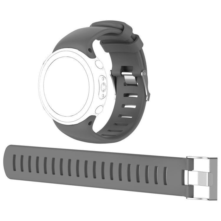 Mega hårdfør Suunto D4i Novo Silikone Rem - Sølv#serie_7