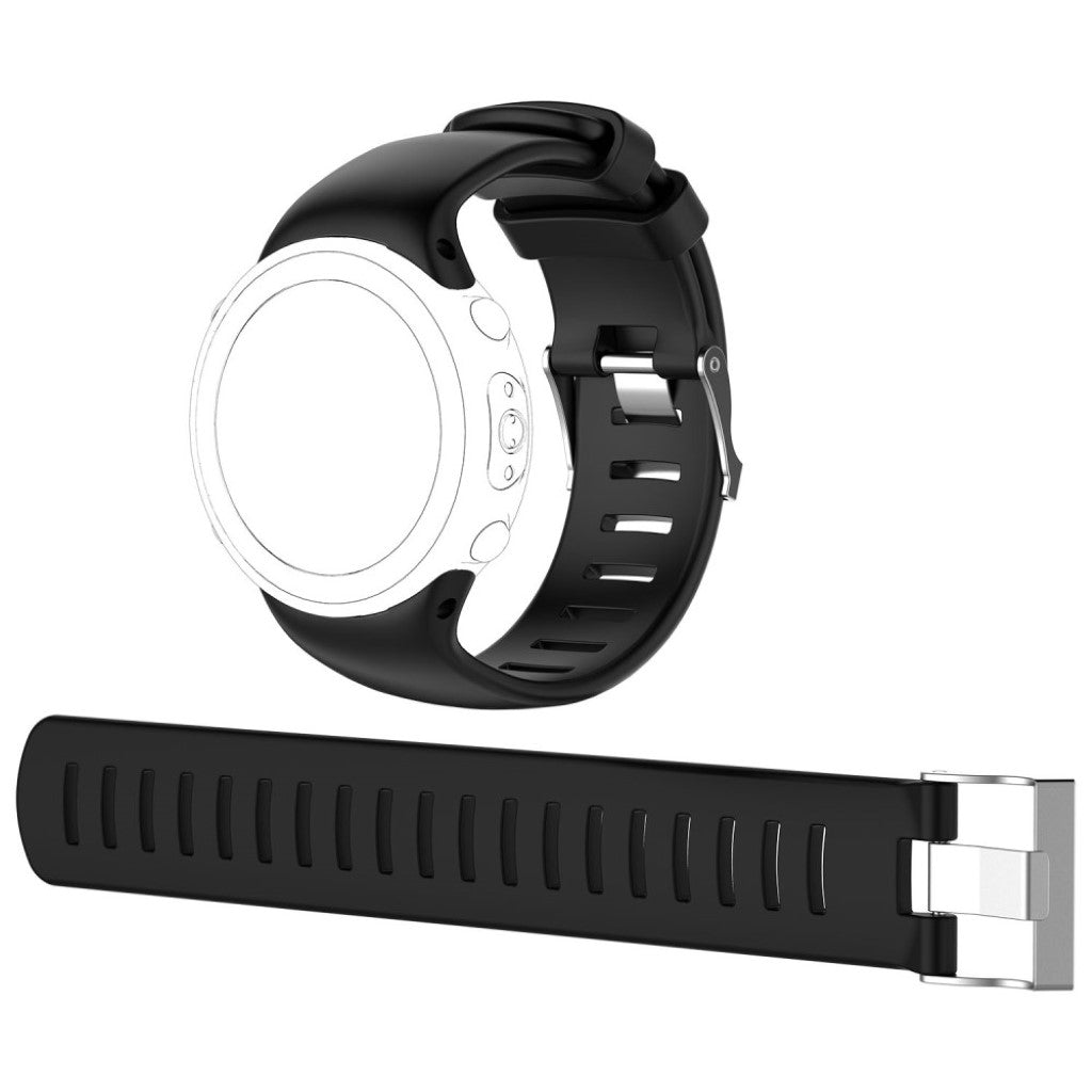 Mega hårdfør Suunto D4i Novo Silikone Rem - Sort#serie_9