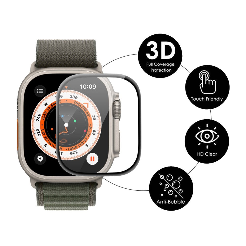 2stk Apple Watch Ultra Plastik Skærmbeskytter - Gennemsigtig#serie_574