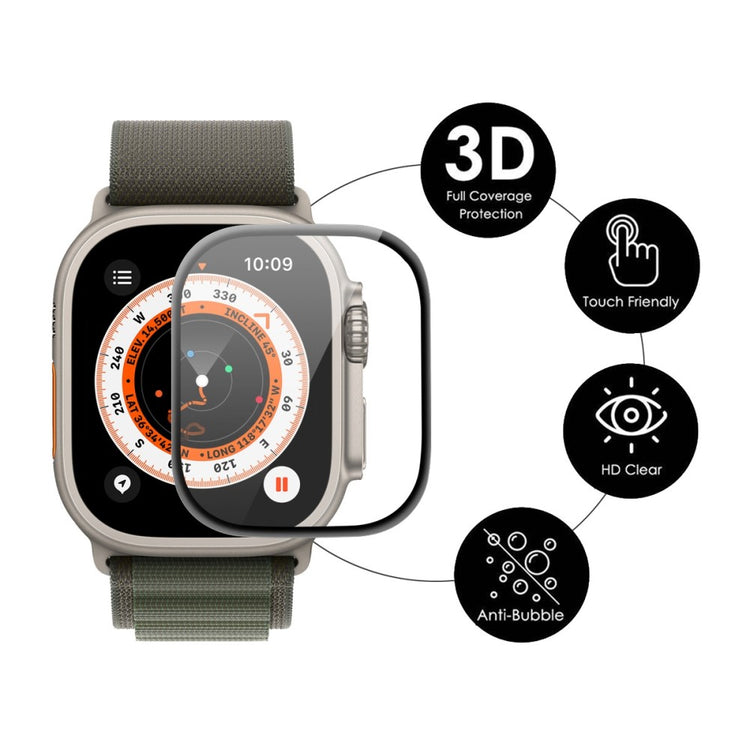 2stk Apple Watch Ultra Plastik Skærmbeskytter - Gennemsigtig#serie_574