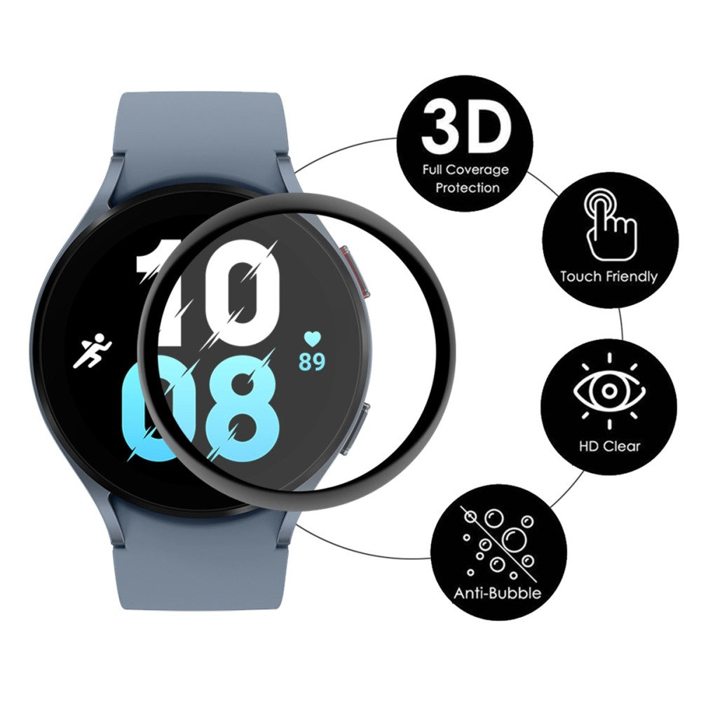 Samsung Galaxy Watch 5 (44mm) Plastik  3D Kurvet Skærmbeskytter - Gennemsigtig#serie_937