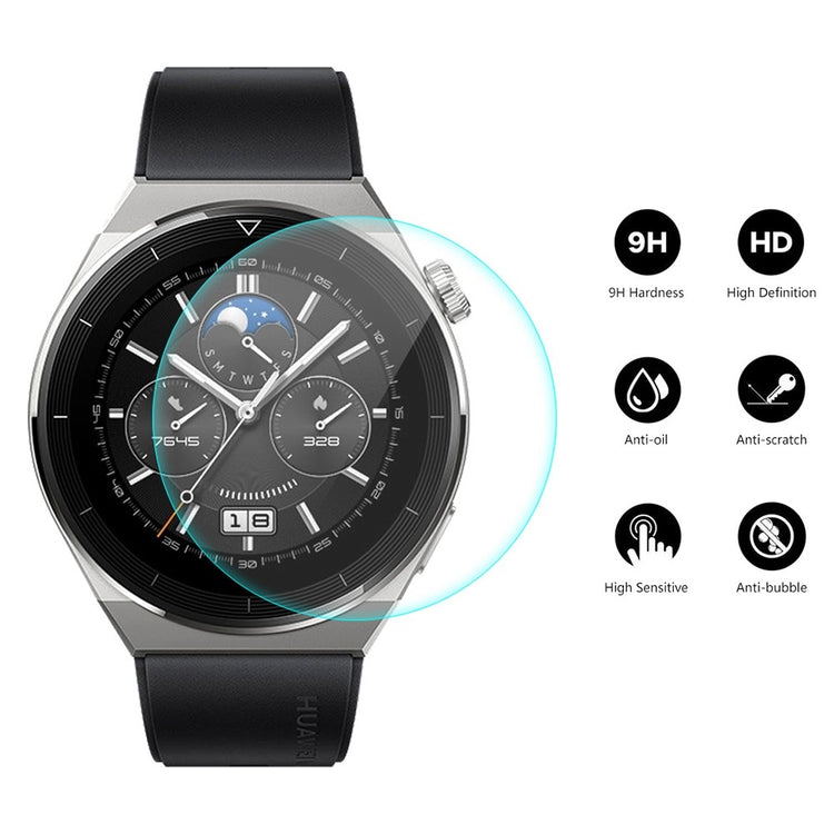 2stk Huawei Watch GT 3 Pro 46mm Hærdet Glas  9H Skærmbeskytter - Gennemsigtig#serie_366