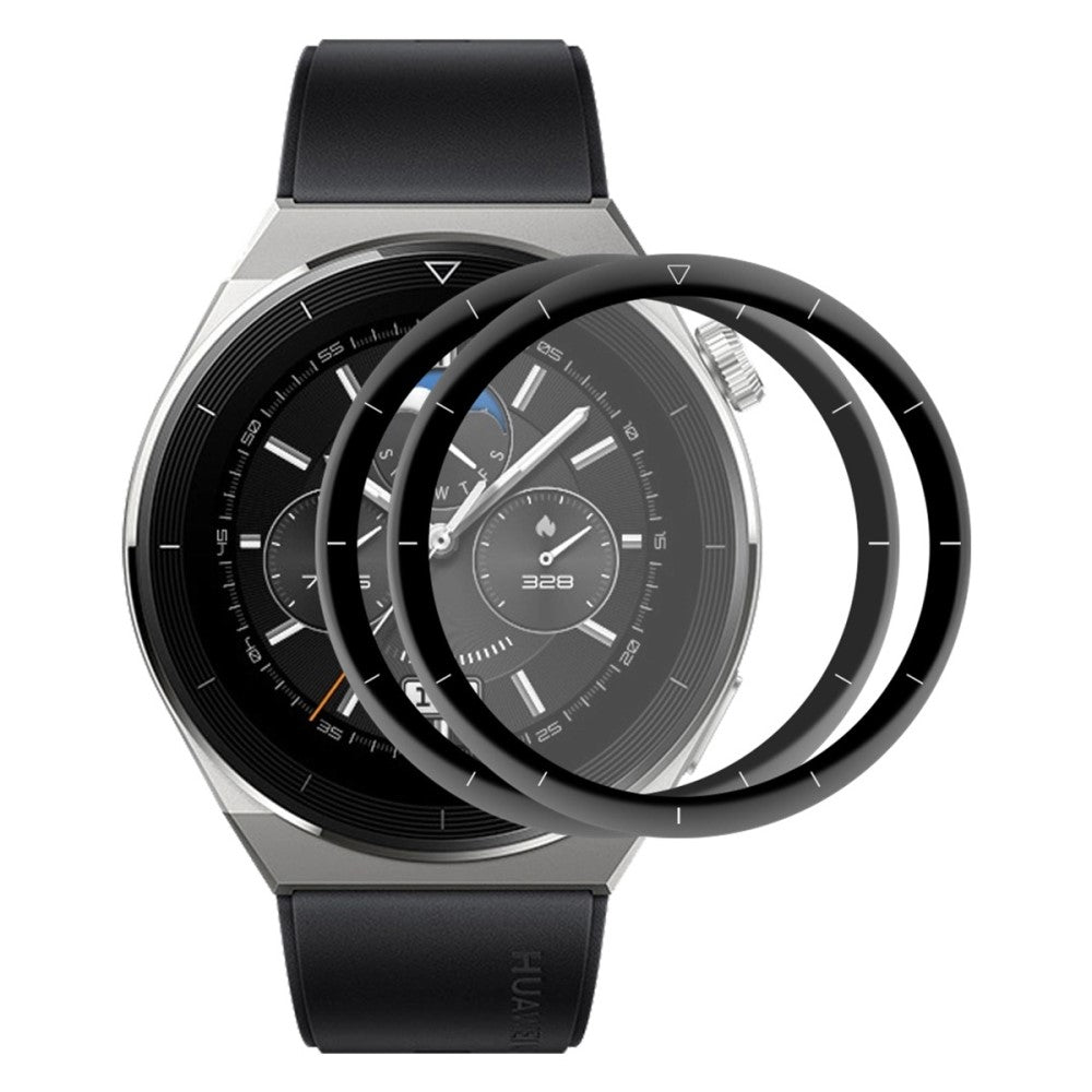 2stk Huawei Watch GT 3 Pro 46mm Plastik Skærmbeskytter - Gennemsigtig#serie_376
