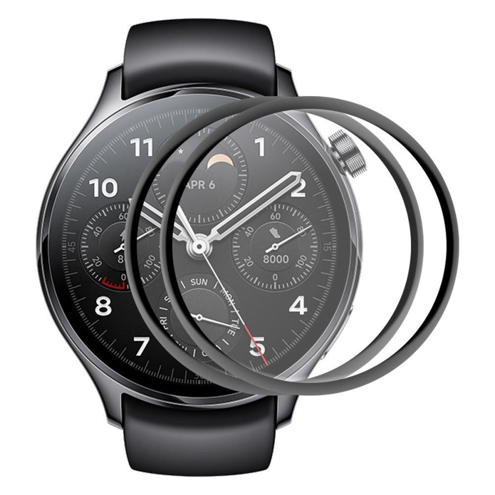 2stk Xiaomi Watch S1 Pro Plastik og Glas  HD Skærmbeskytter - Gennemsigtig#serie_340