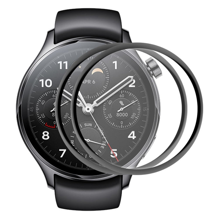 2stk Xiaomi Watch S1 Pro Plastik og Glas  HD Skærmbeskytter - Gennemsigtig#serie_340