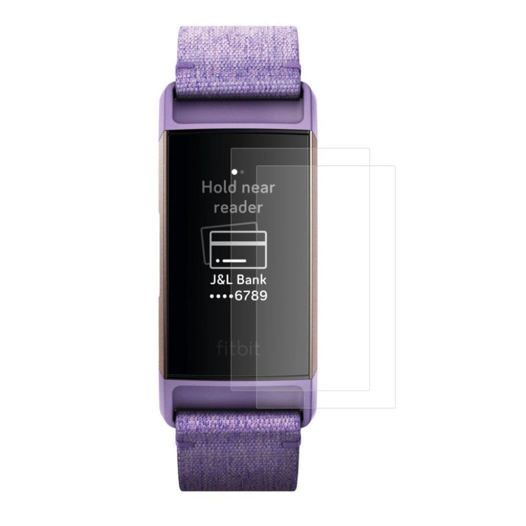 2stk Fitbit Charge 3 Plastik Skærmbeskytter - Lilla#serie_617