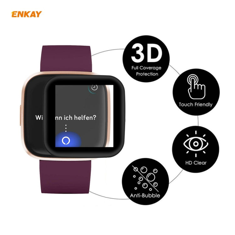 2stk Fitbit Versa 2 Plastik Skærmbeskytter - Gennemsigtig#serie_634