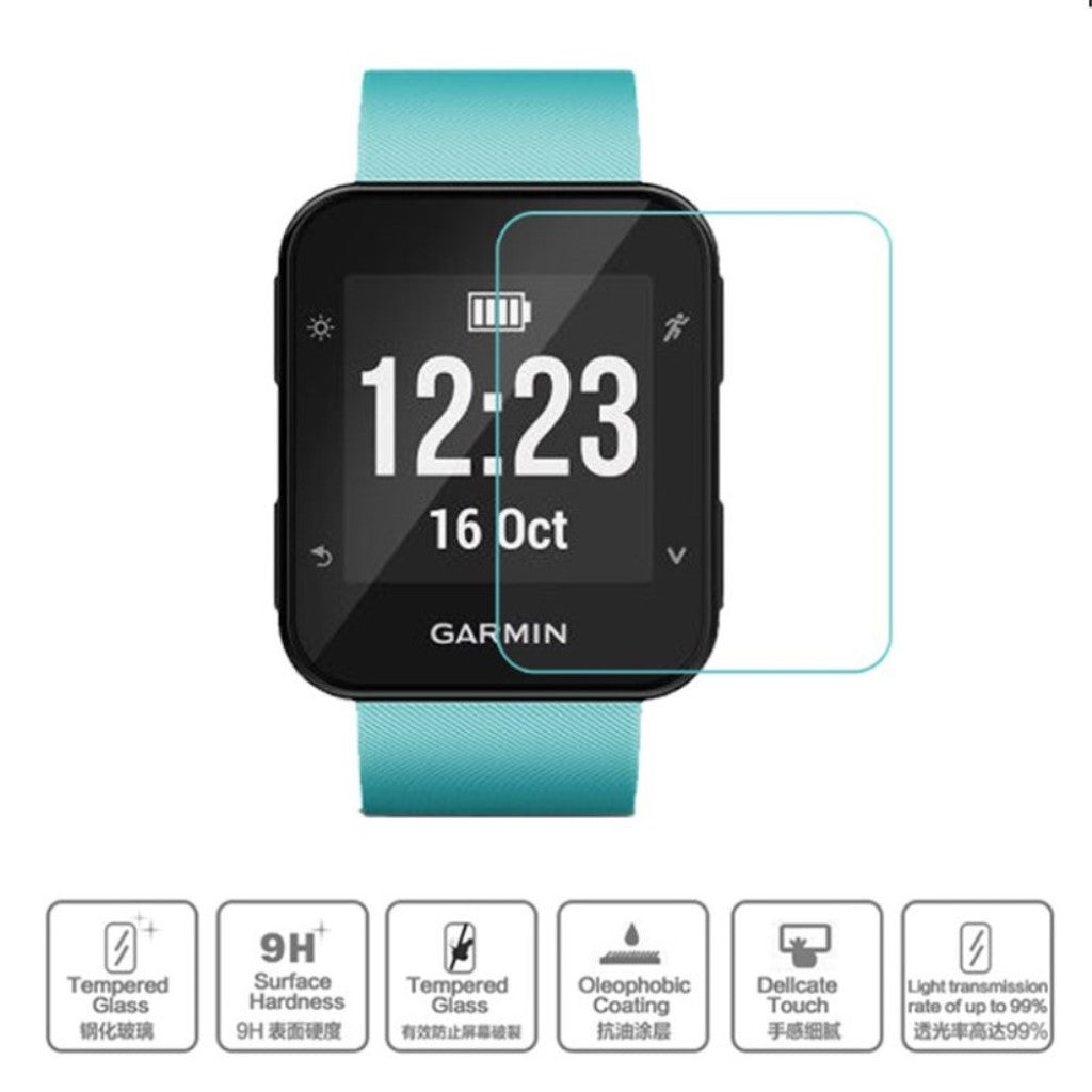2stk Garmin Forerunner 35 Hærdet Glas Skærmbeskytter - Gennemsigtig#serie_046