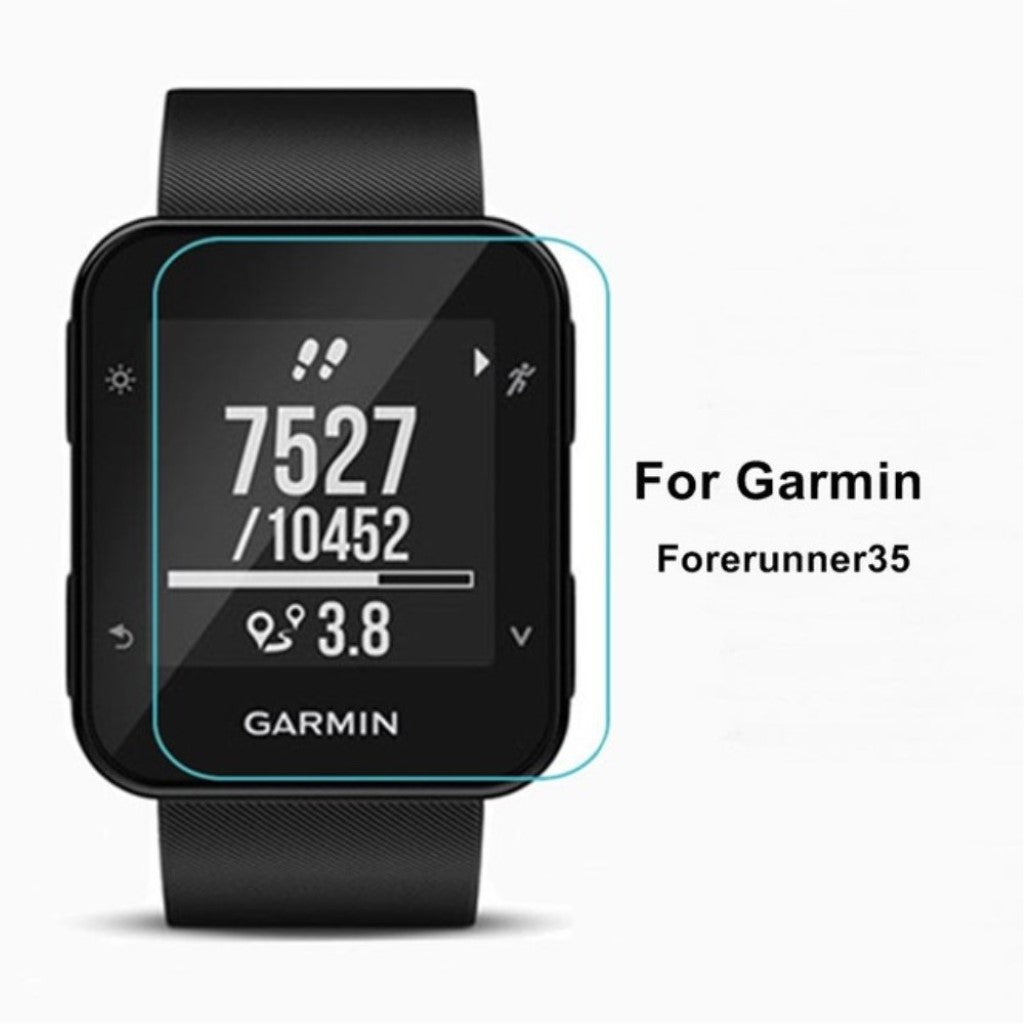 2stk Garmin Forerunner 35 Hærdet Glas Skærmbeskytter - Gennemsigtig#serie_046