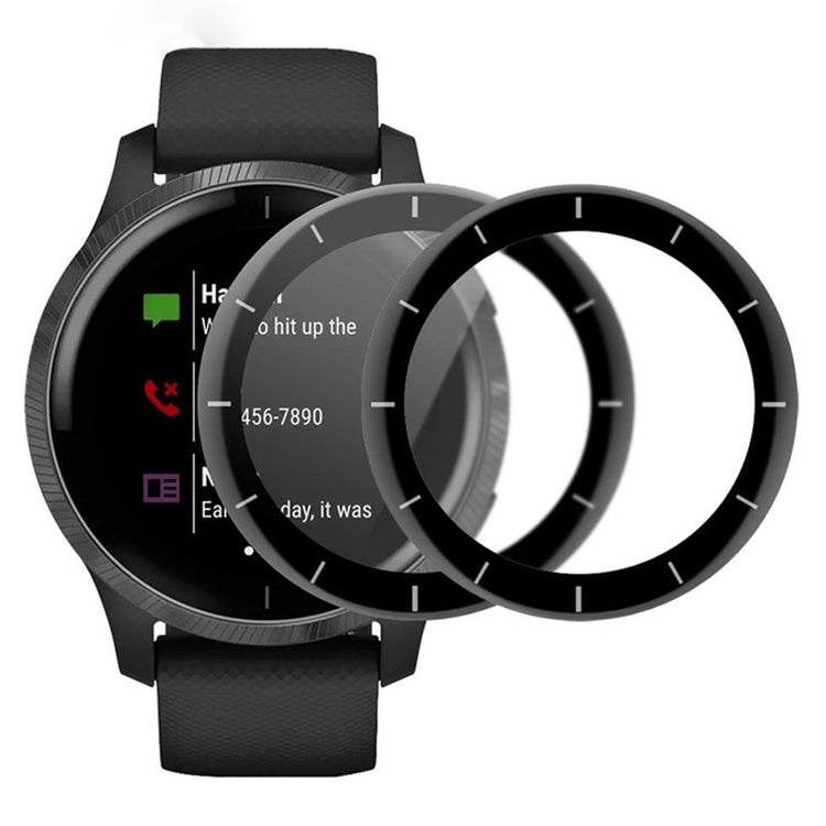 2stk Garmin Venu 2 / Garmin Vivoactive 4 Plastik  3D Kurvet Skærmbeskytter - Gennemsigtig#serie_130