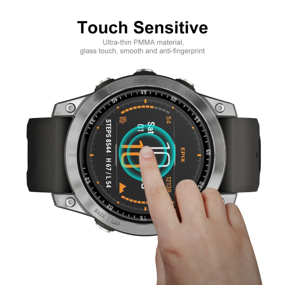 2stk Garmin Epix Plastik  3D Kurvet Skærmbeskytter - Gennemsigtig#serie_164