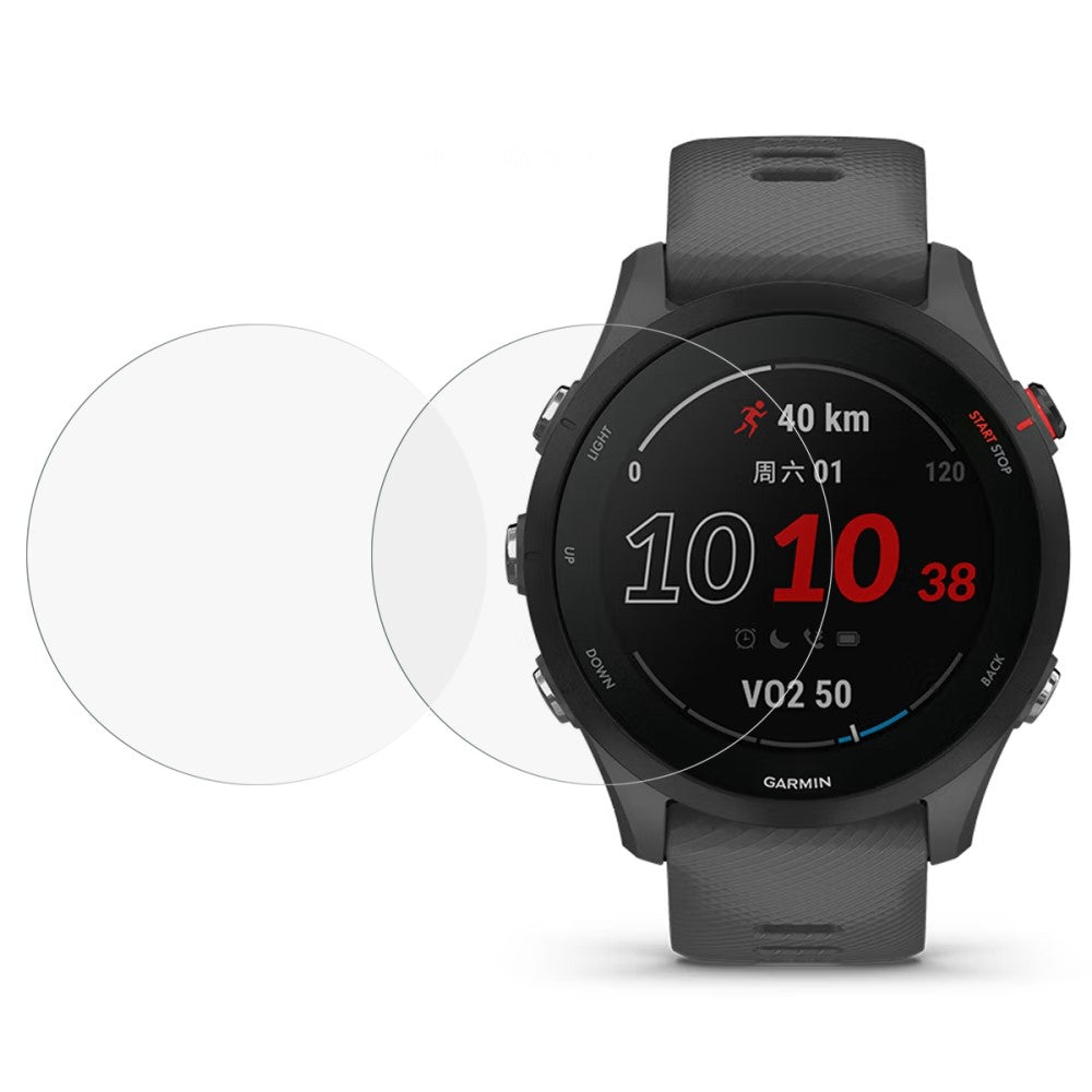 2stk Garmin Forerunner 255 Hærdet Glas Skærmbeskytter - Gennemsigtig#serie_222