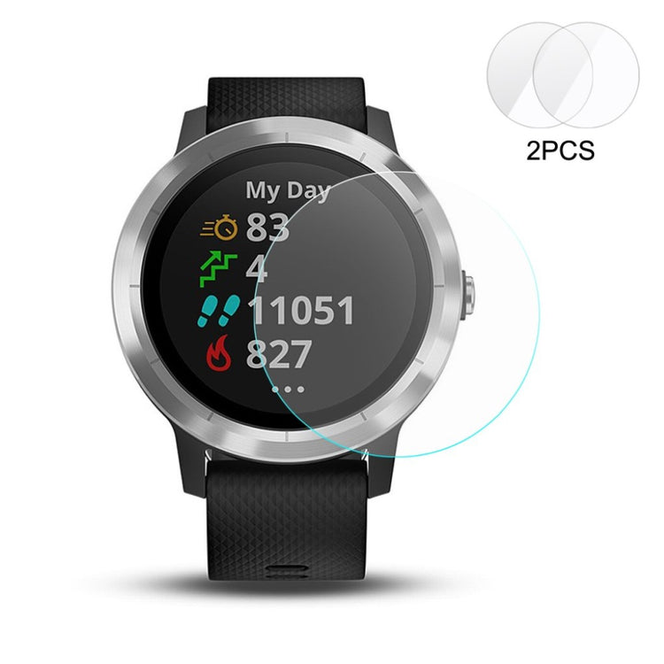 2stk Garmin Vivoactive 3 Hærdet Glas  9H Skærmbeskytter - Gennemsigtig#serie_050