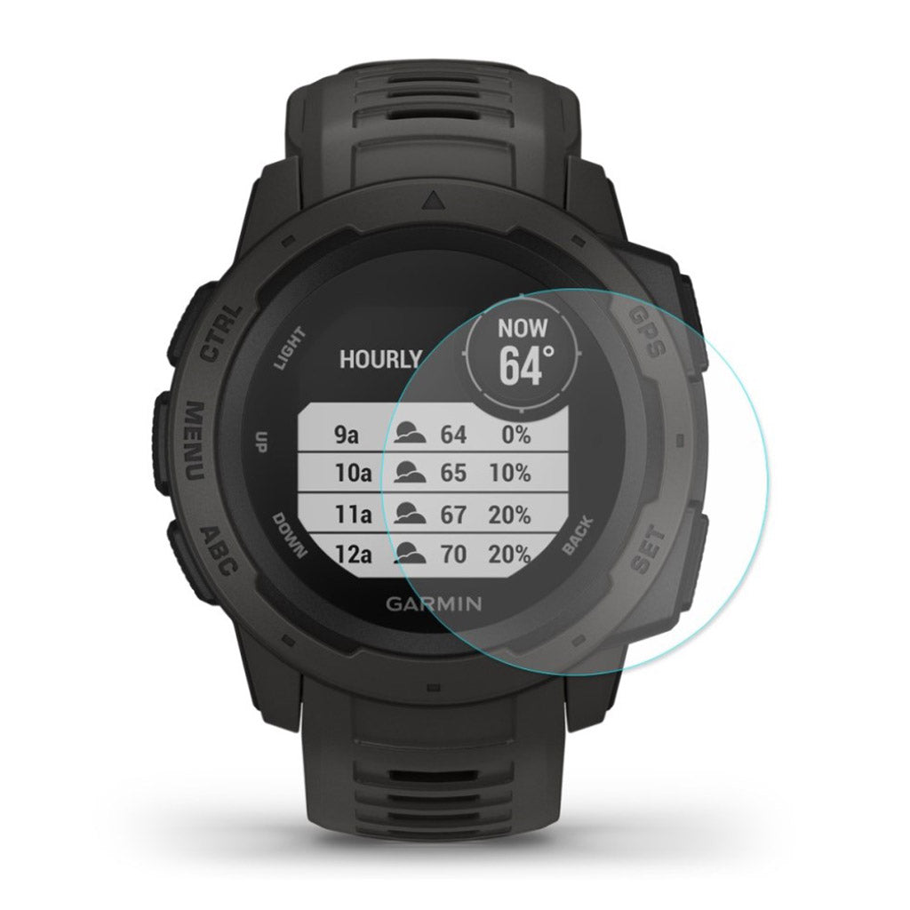 Garmin Instinct Hærdet Glas Skærmbeskytter - Gennemsigtig#serie_038