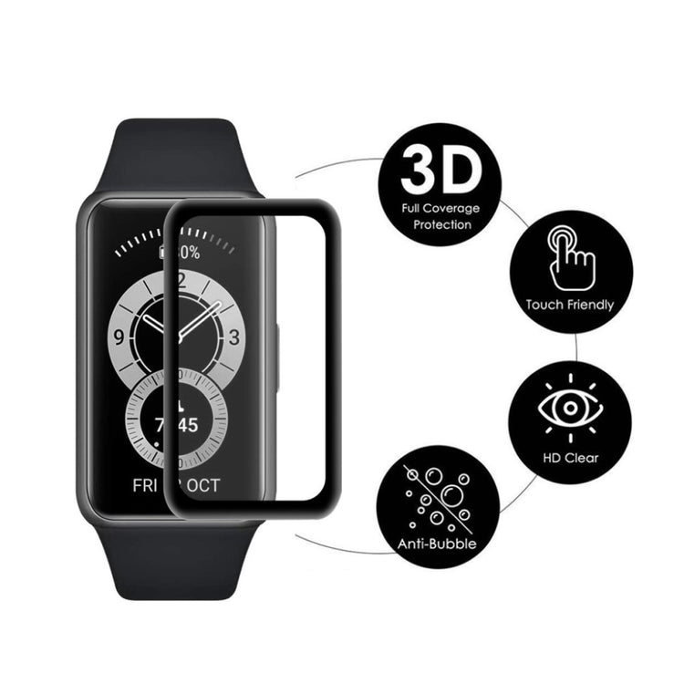 2stk Honor Band 6 Plastik  3D Kurvet Skærmbeskytter - Gennemsigtig#serie_3