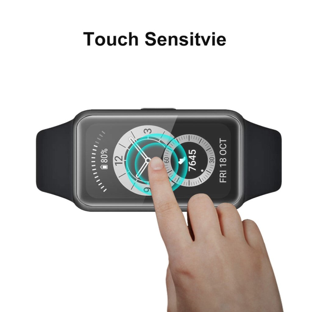 2stk Honor Band 6 Plastik  3D Kurvet Skærmbeskytter - Gennemsigtig#serie_3