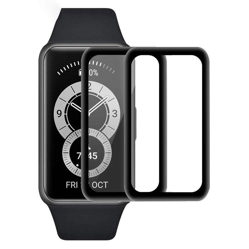 2stk Honor Band 6 Plastik  3D Kurvet Skærmbeskytter - Gennemsigtig#serie_3
