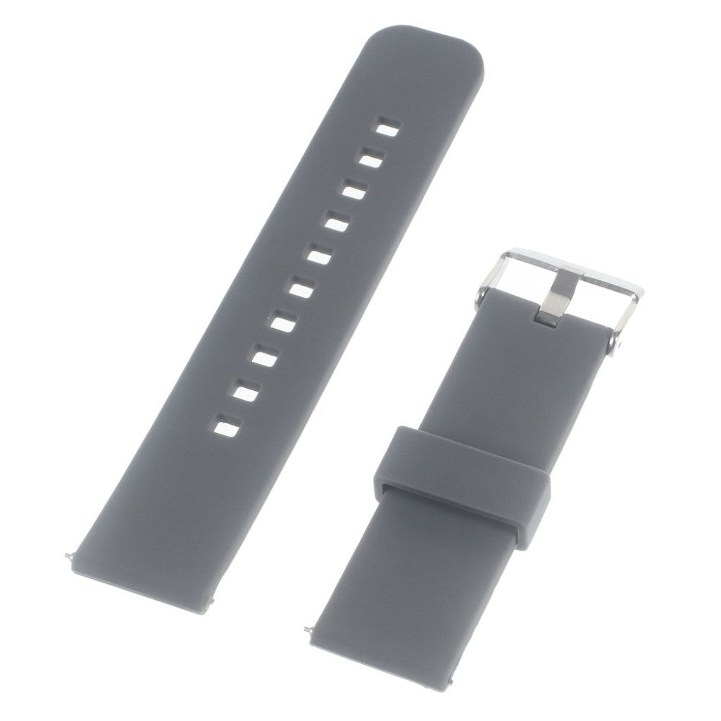 Mega fed 22mm Silikone Rem - Sølv#serie_1