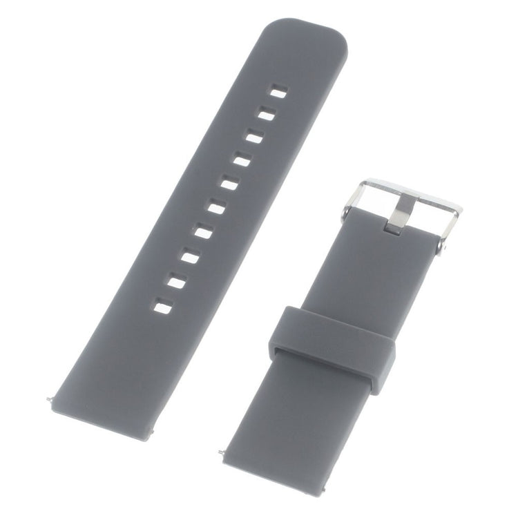 Mega fed 22mm Silikone Rem - Sølv#serie_1