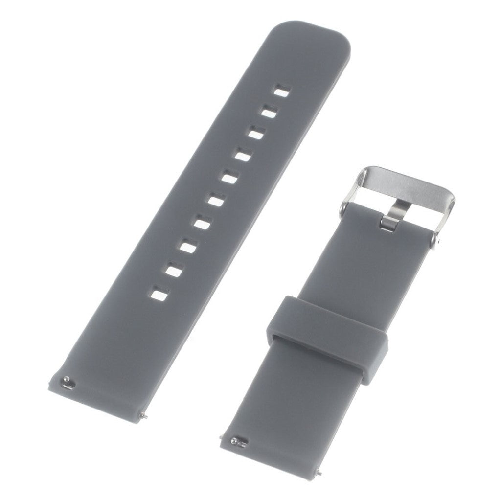 Mega fed 22mm Silikone Rem - Sølv#serie_1