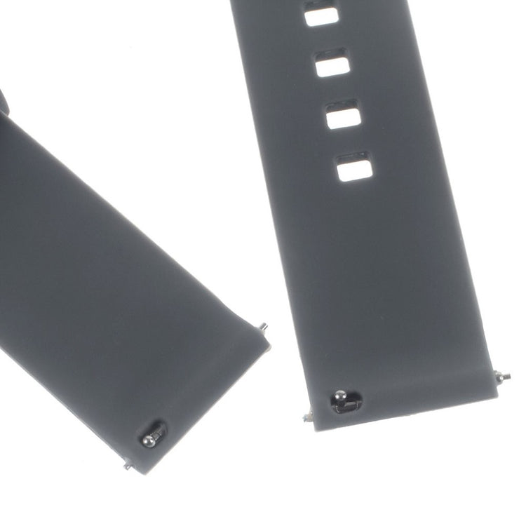 Mega fed 22mm Silikone Rem - Sølv#serie_1