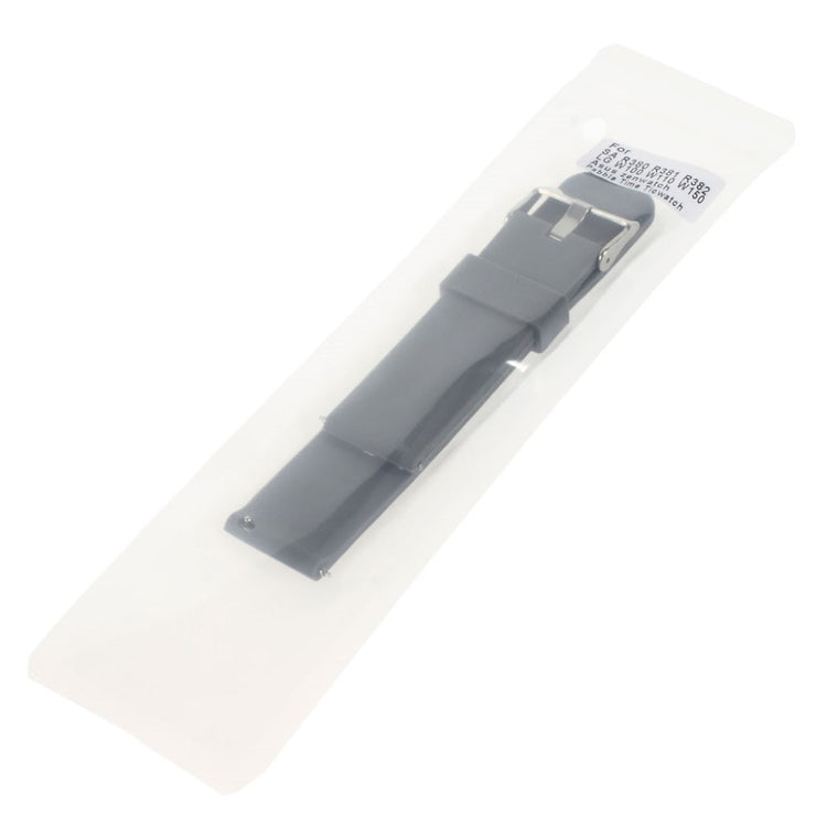 Mega fed 22mm Silikone Rem - Sølv#serie_1