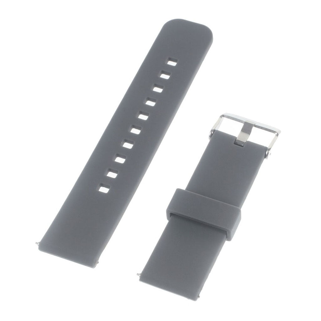 Samsung Gear 2 R380 / Pebble Time / LG G Watch W100 W110 / Asus Zenwatch klockarmband silikon - Grå#serie_1