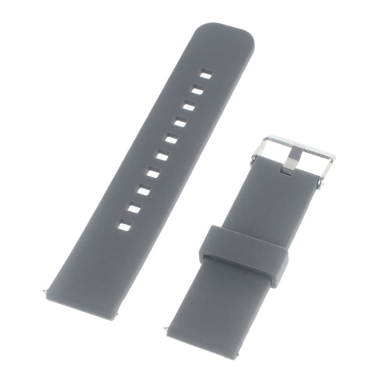 Samsung Gear 2 R380 / Pebble Time / LG G Watch W100 W110 / Asus Zenwatch klockarmband silikon - Grå#serie_1