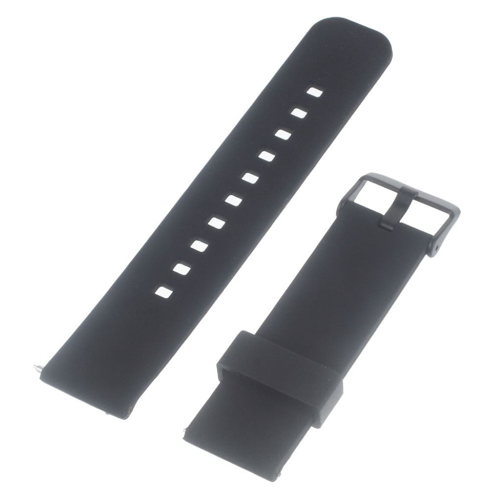 Mega fed 22mm Silikone Rem - Sort#serie_2