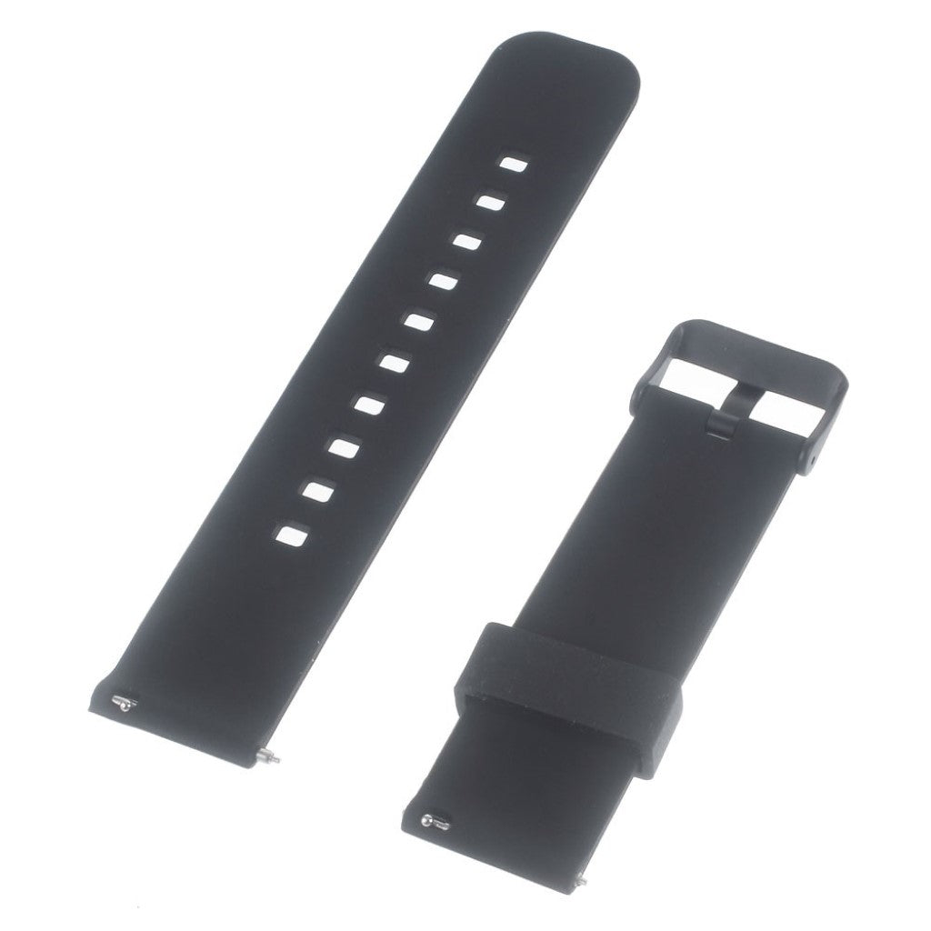 Mega fed 22mm Silikone Rem - Sort#serie_2