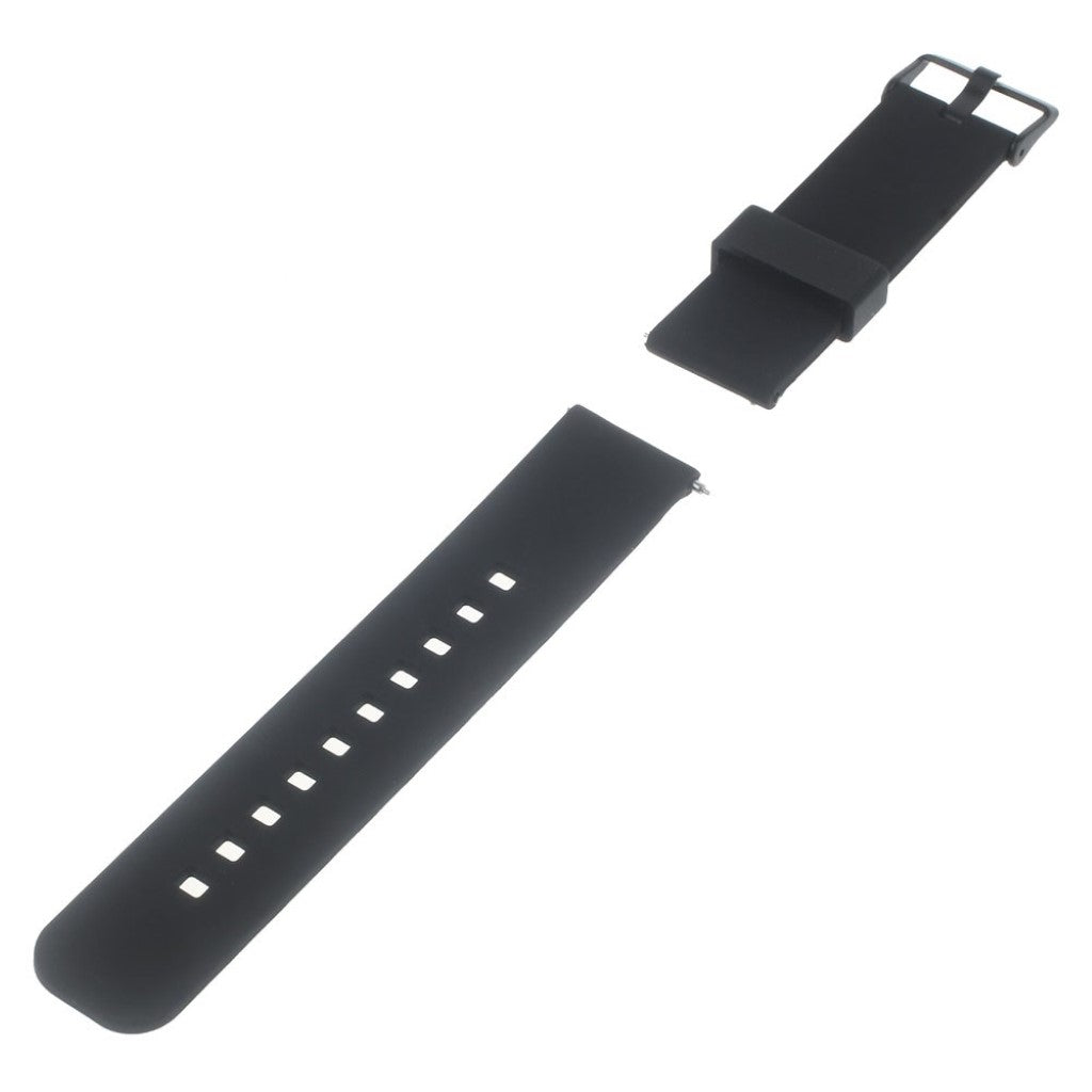 Mega fed 22mm Silikone Rem - Sort#serie_2