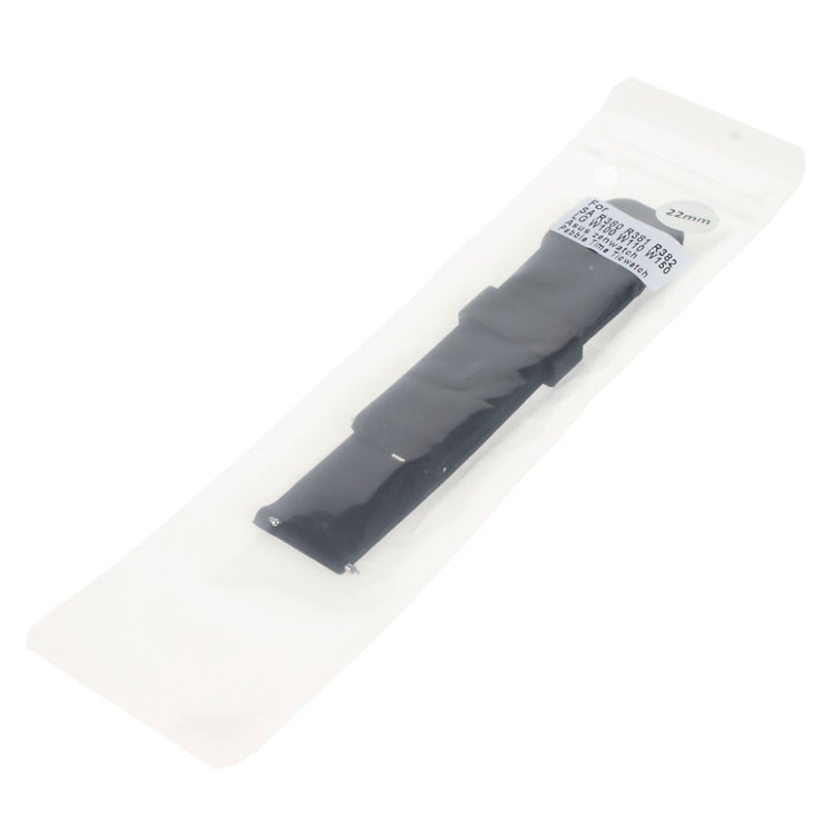 Mega fed 22mm Silikone Rem - Sort#serie_2