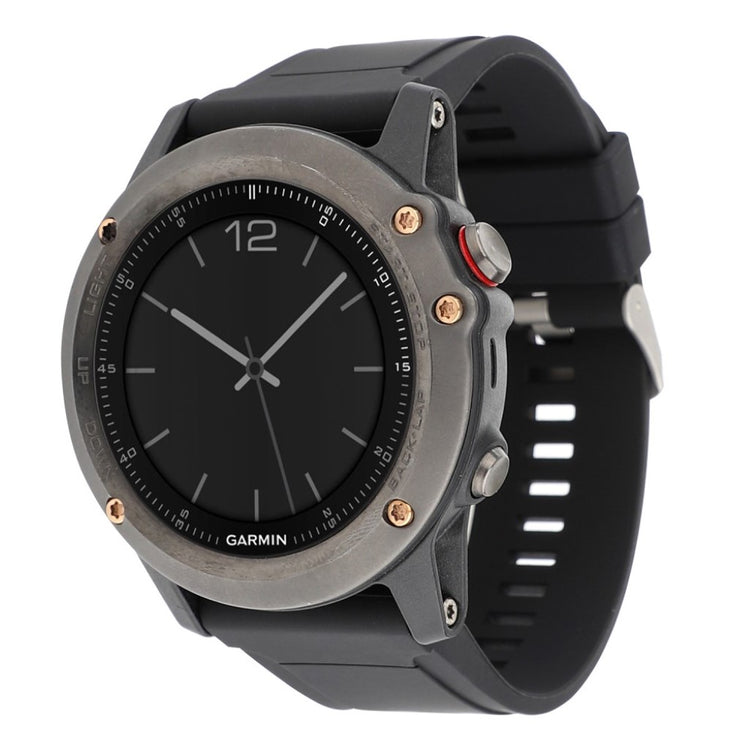 Helt vildt skøn Garmin Fenix 5 Silikone Rem - Sort#serie_1