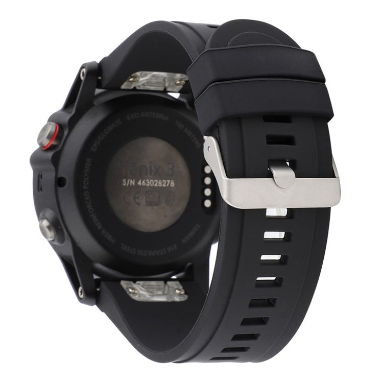 Helt vildt skøn Garmin Fenix 5 Silikone Rem - Sort#serie_1