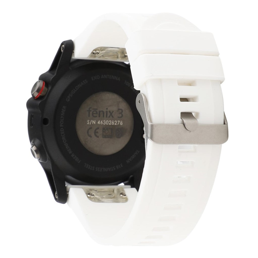 Helt vildt skøn Garmin Fenix 5 Silikone Rem - Hvid#serie_2