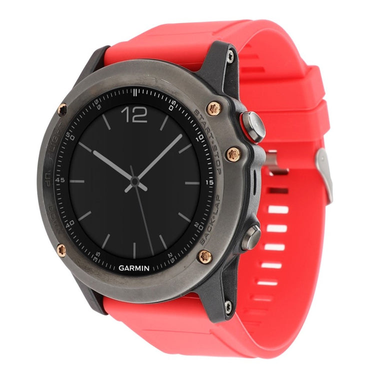 Helt vildt skøn Garmin Fenix 5 Silikone Rem - Rød#serie_3