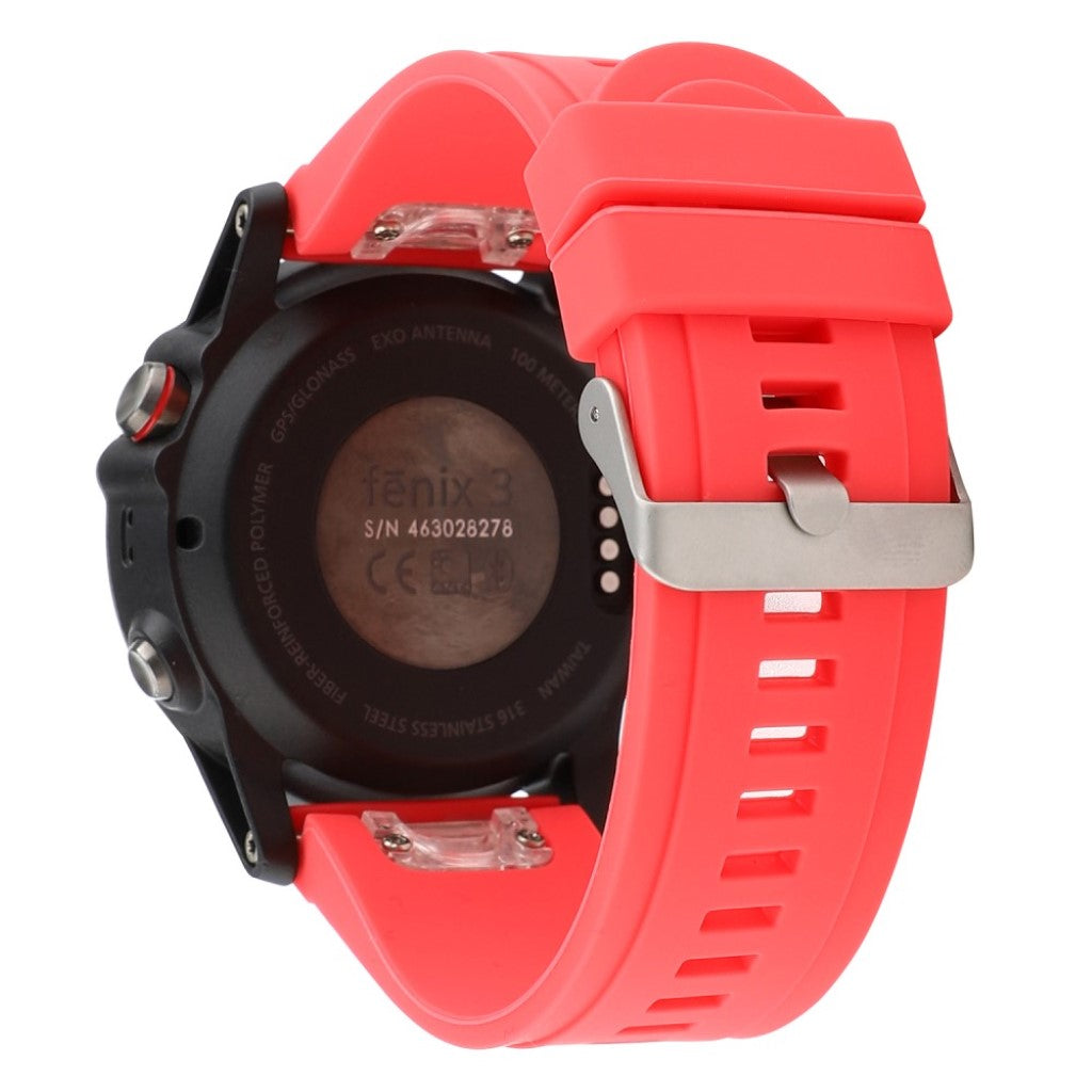 Helt vildt skøn Garmin Fenix 5 Silikone Rem - Rød#serie_3