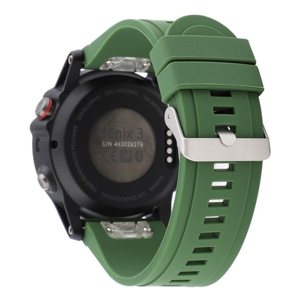 Helt vildt skøn Garmin Fenix 5 Silikone Rem - Grøn#serie_4