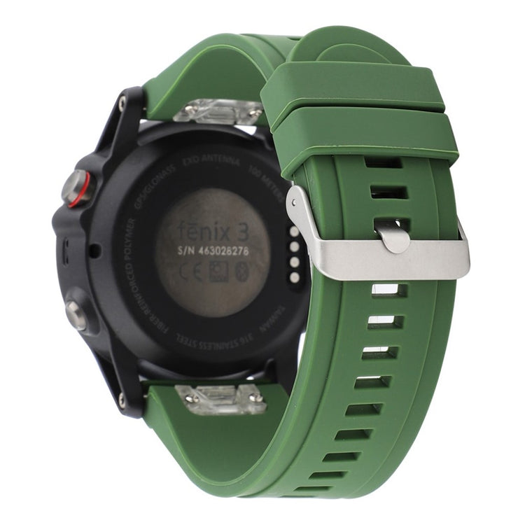 Helt vildt skøn Garmin Fenix 5 Silikone Rem - Grøn#serie_4
