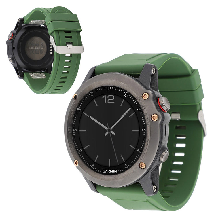 Garmin Fenix 5 / 5 Plus / Forerunner 935 22mm silicone watch band - Army Green#serie_4