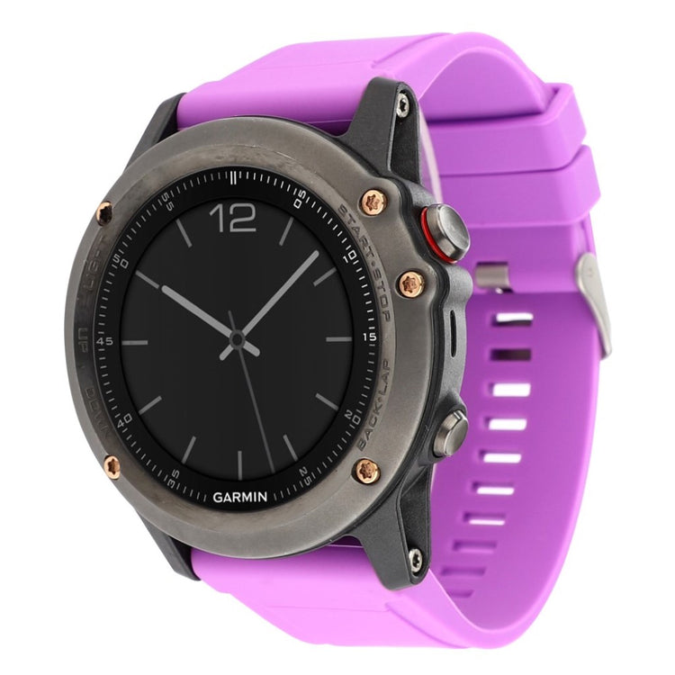 Helt vildt skøn Garmin Fenix 5 Silikone Rem - Lilla#serie_6