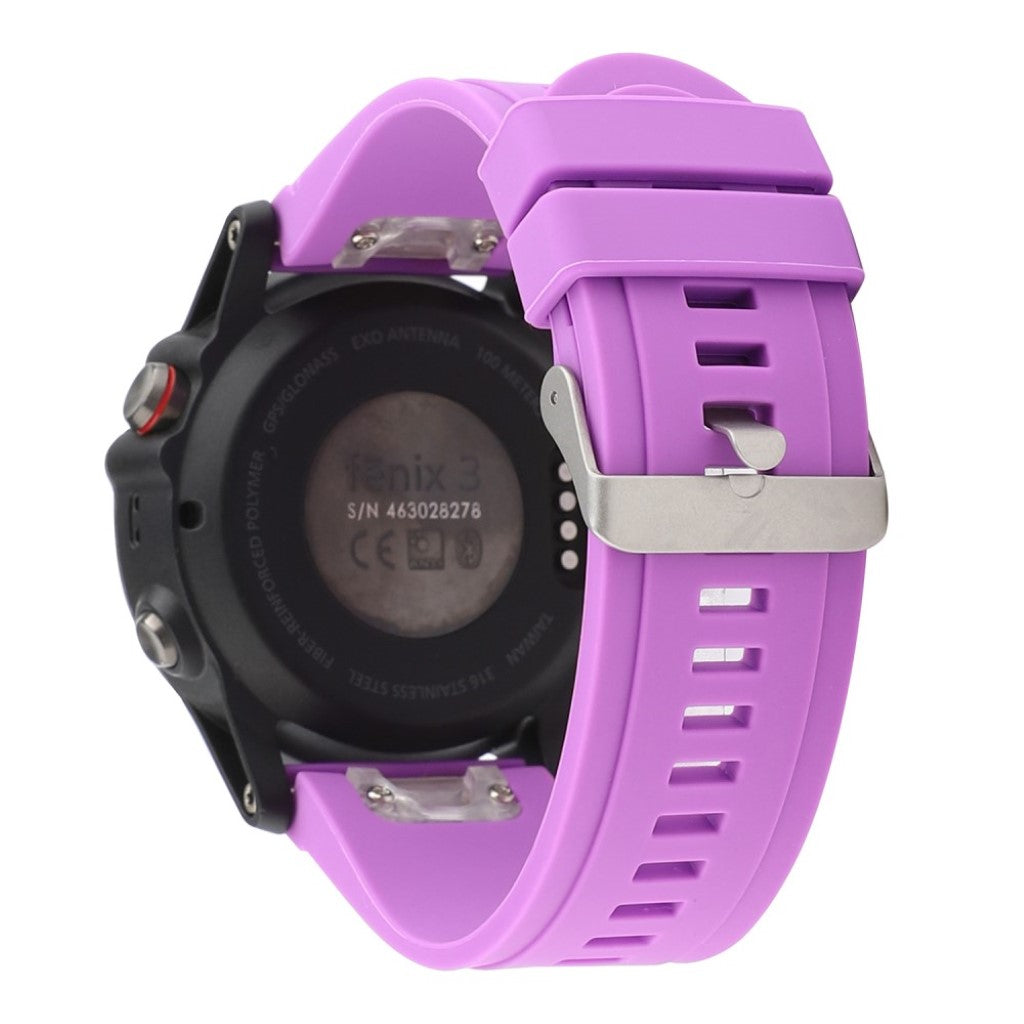 Helt vildt skøn Garmin Fenix 5 Silikone Rem - Lilla#serie_6