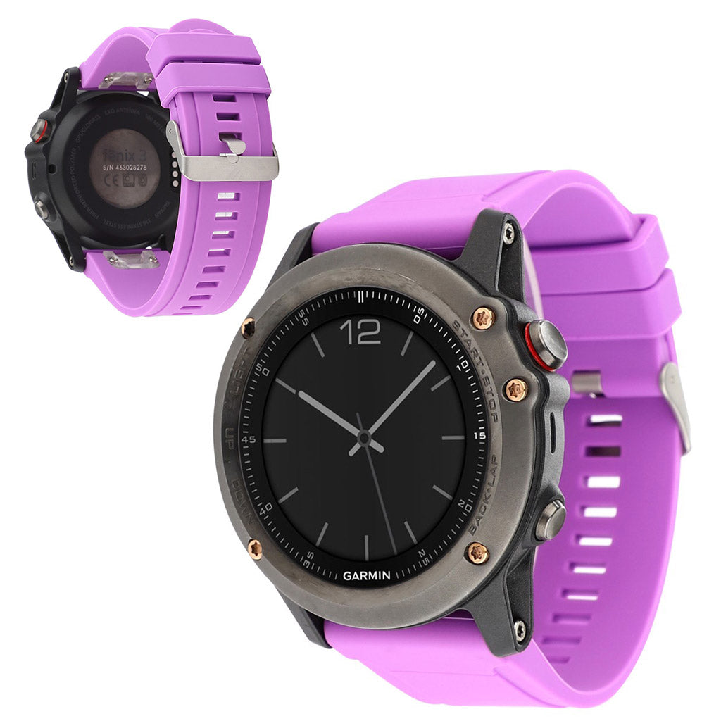 Garmin Fenix 5 / 5 Plus / Forerunner 935 22mm silicone watch band - Purple#serie_6